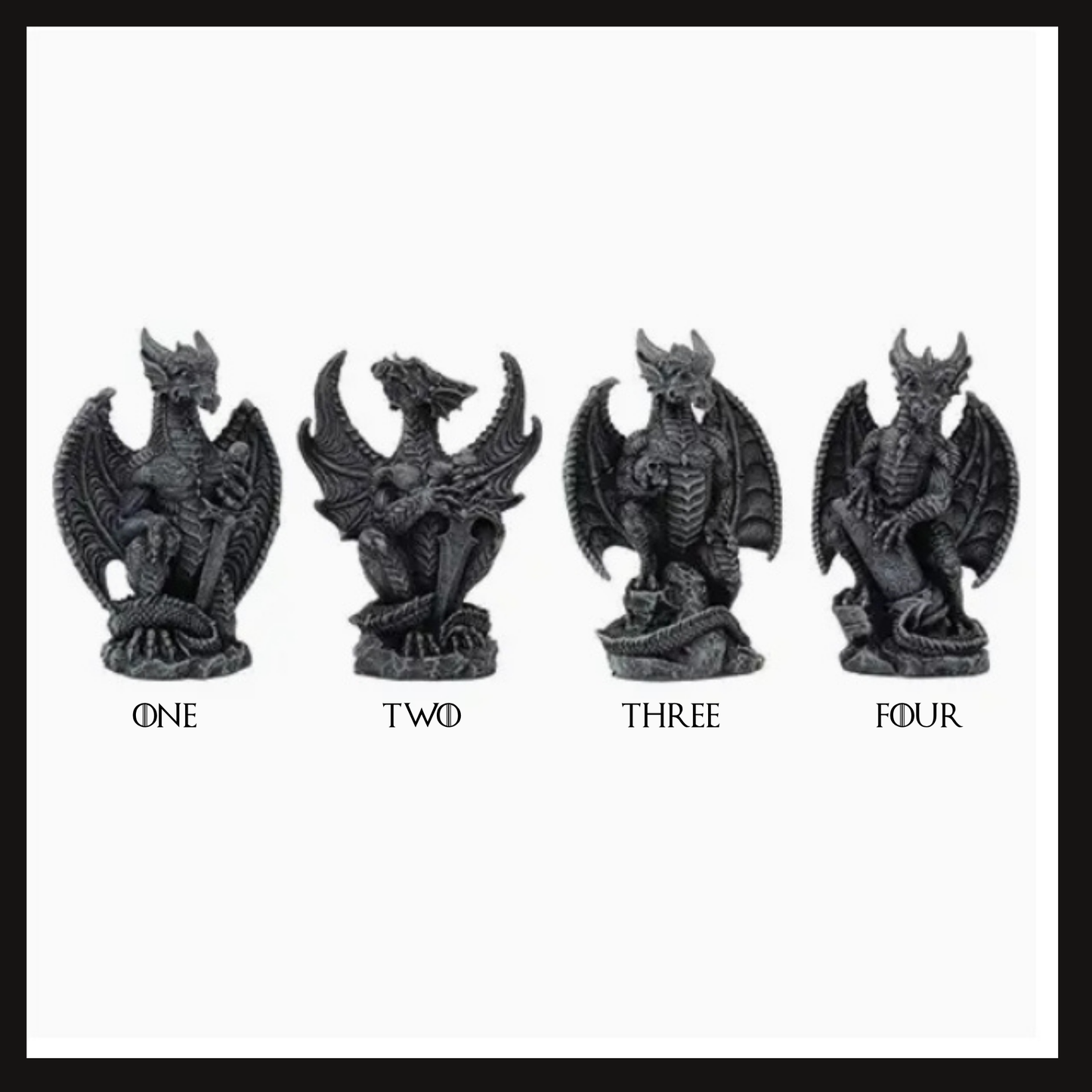 Medieval Dragon Statue Figurine