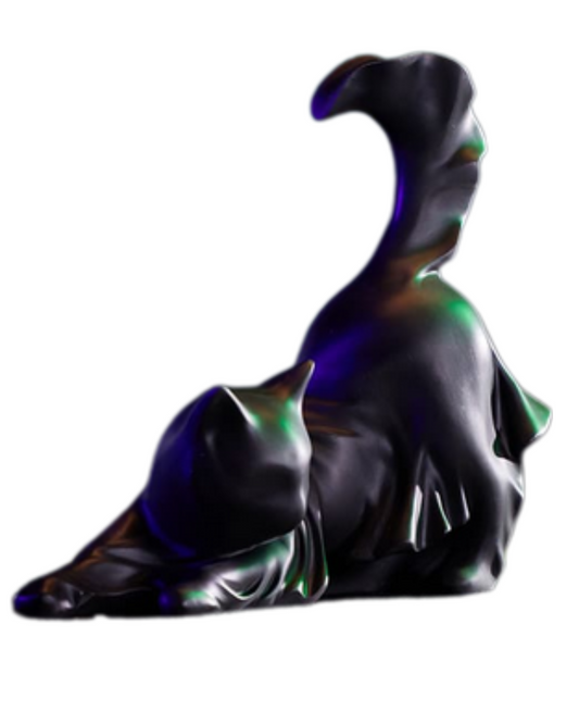 Large Black Cat Ghost Figurine Halloween Ghost
