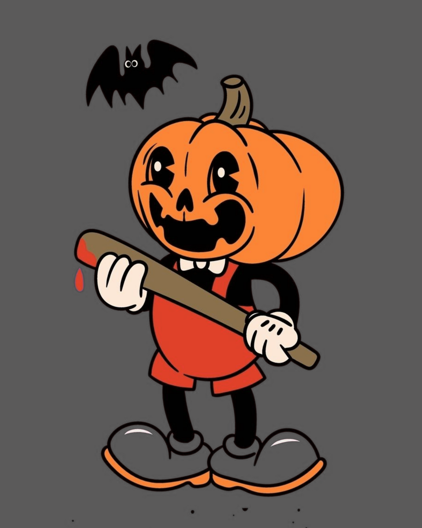 Vintage Halloween Creepy Cute Characters Canvas Print