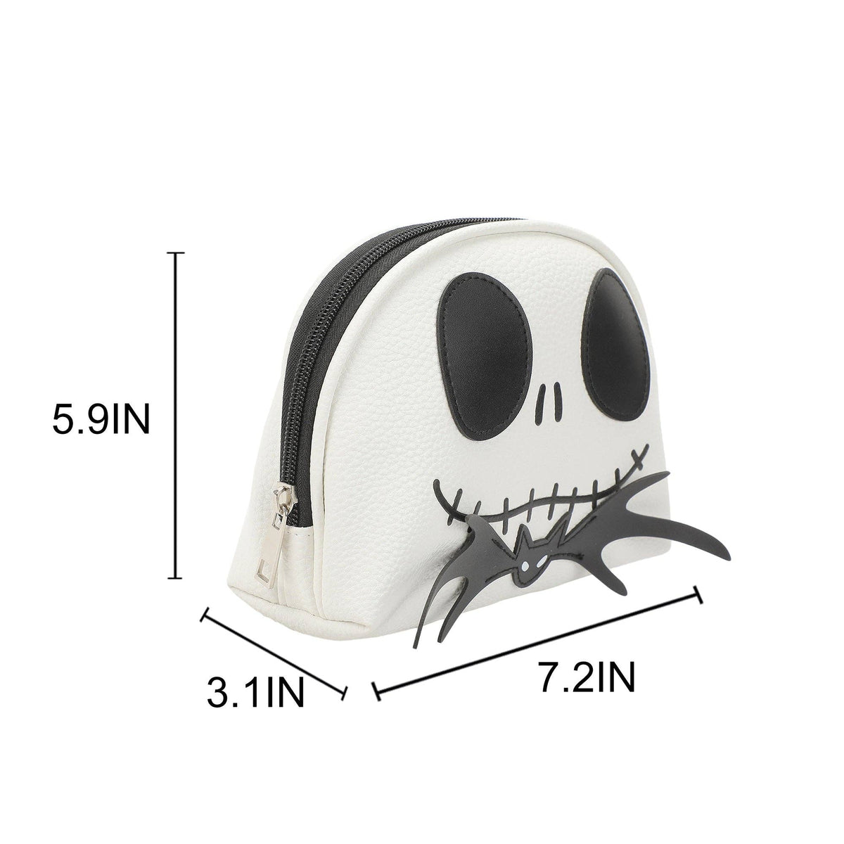 Nightmare Before Christmas Jack Skellington White Cosmetic Bag