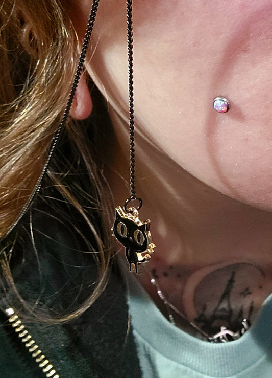 Goth Eye Glass Chain Cross