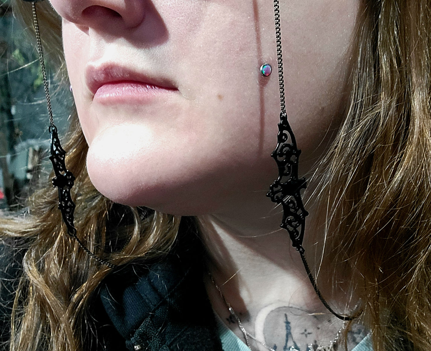 Bat Goth Eye Glass Chain