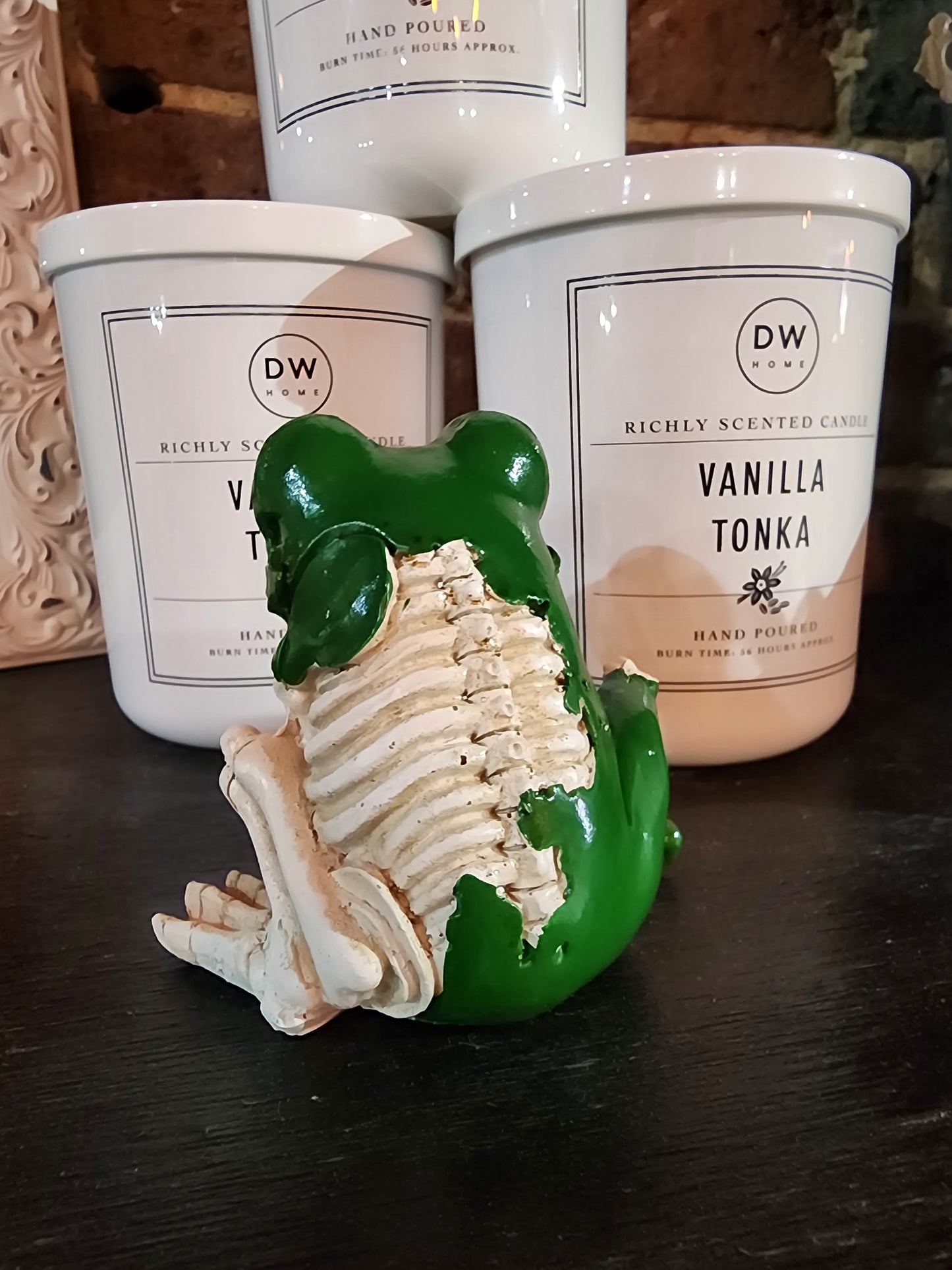 Skeleton Frog Figurine