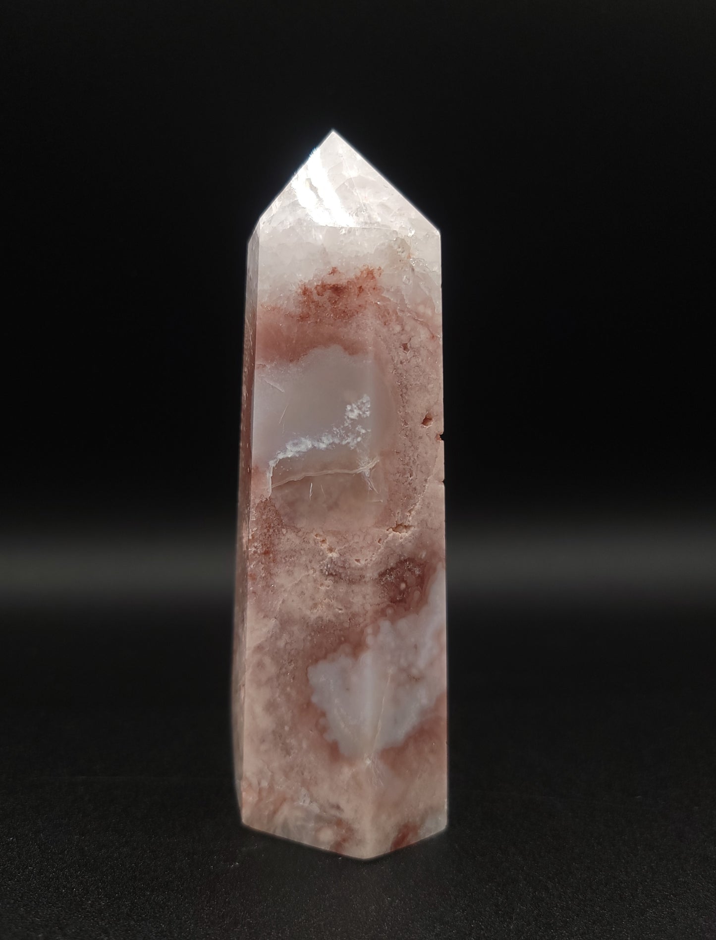 Cherry Blossom Agate Crystal Tower