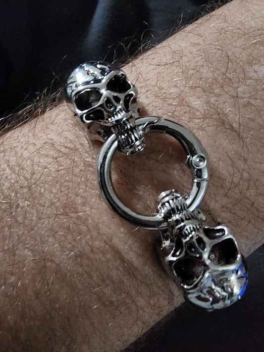 Heavy Goth Skull Bracelet