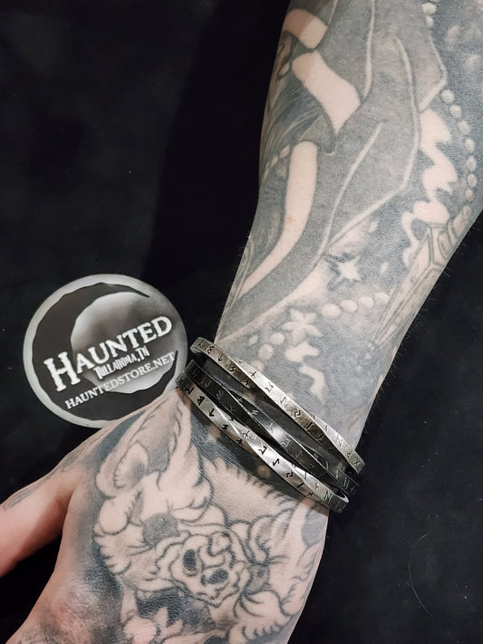 Nordic Viking Runes Cuff Bracelet
