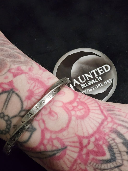 Nordic Viking Runes Cuff Bracelet