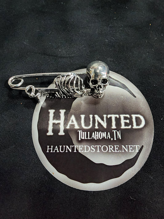 Creepy Skeleton Brooch Pin