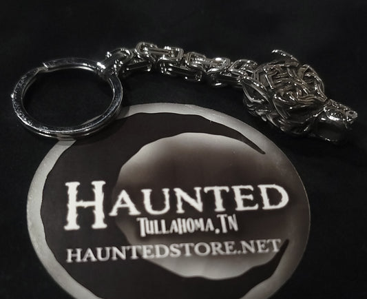 Wolf Head Heavy Key Chain-Stainless Steel