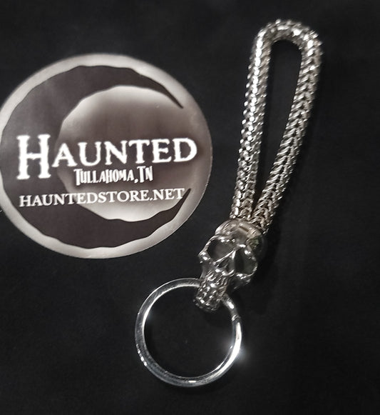 Gothic Skull and Chain Key Chain-Stainless Steel