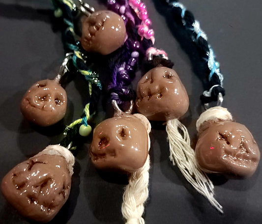 Mini shrunken head keychain v2