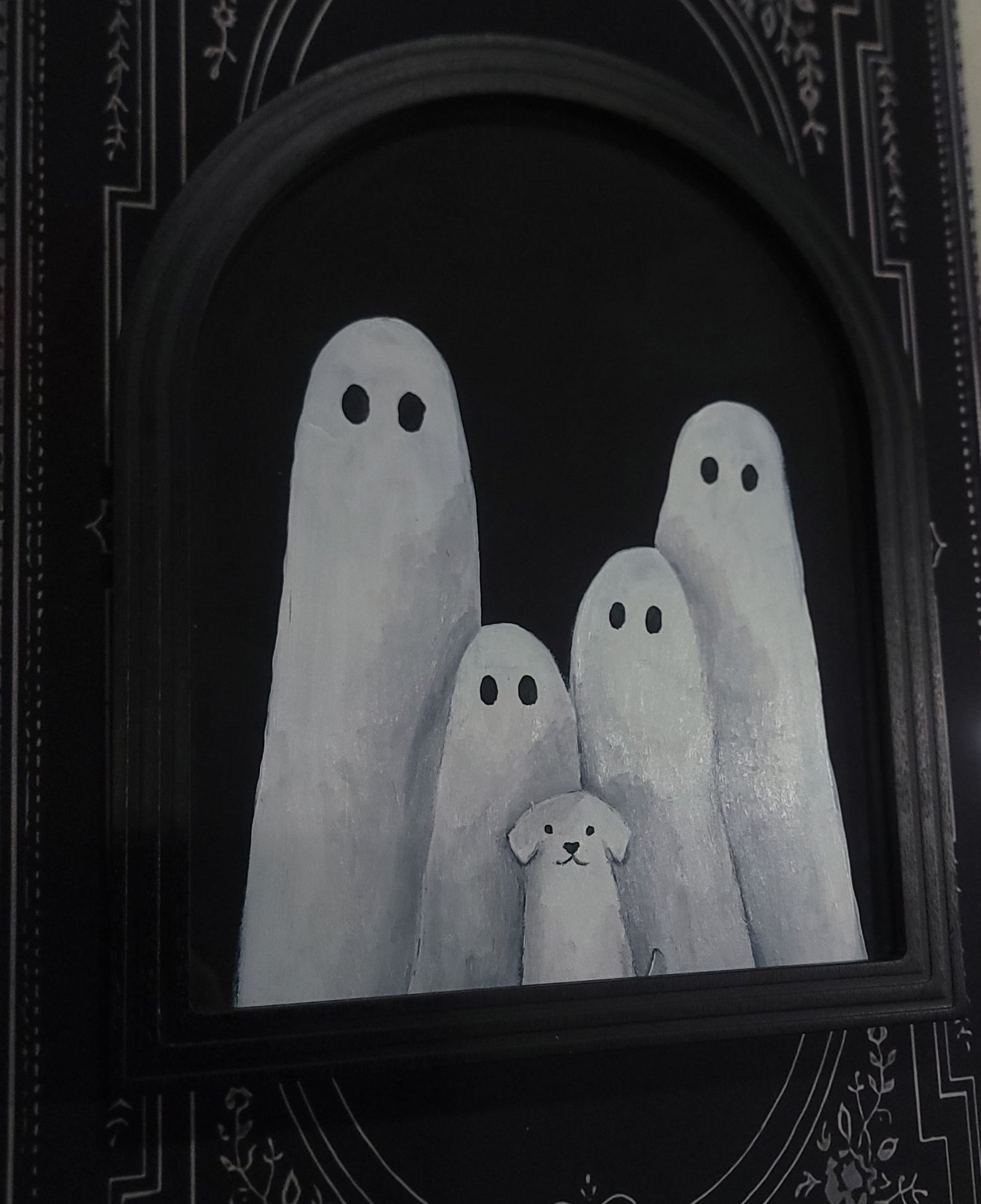 Handmade Mini Ghost paintings by HKR