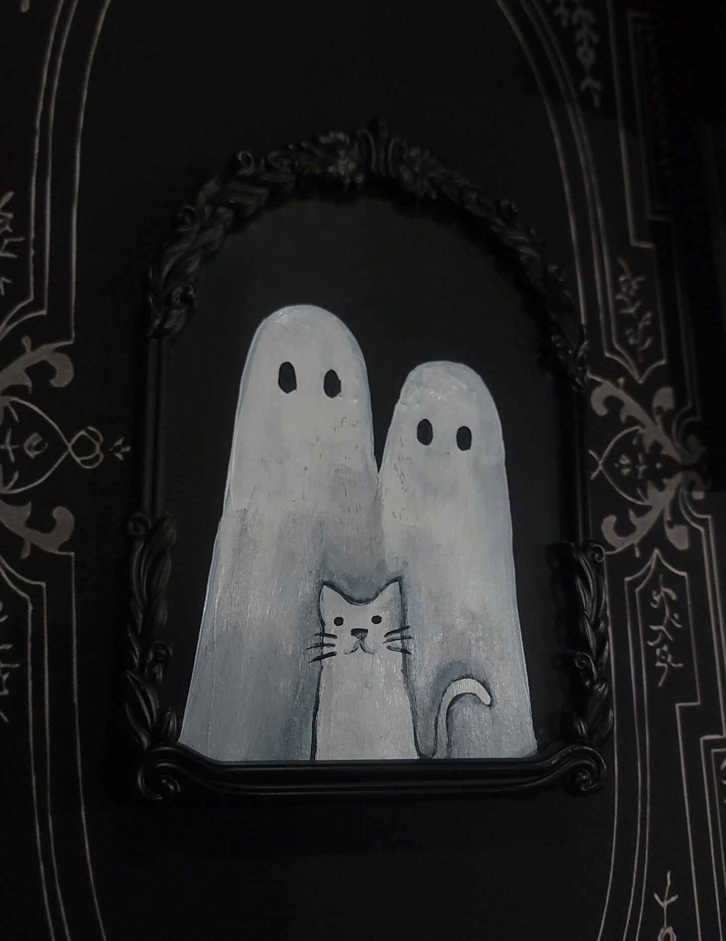 Handmade Mini Ghost paintings by HKR