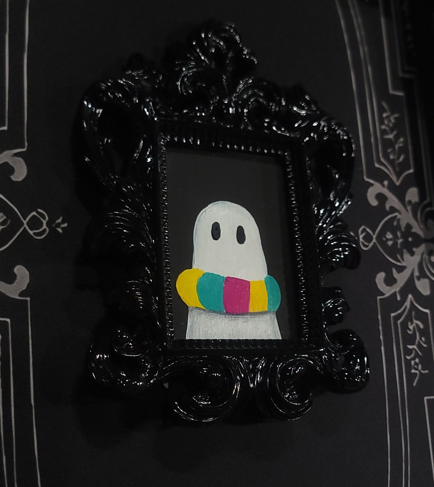 Handmade Mini Ghost paintings by HKR