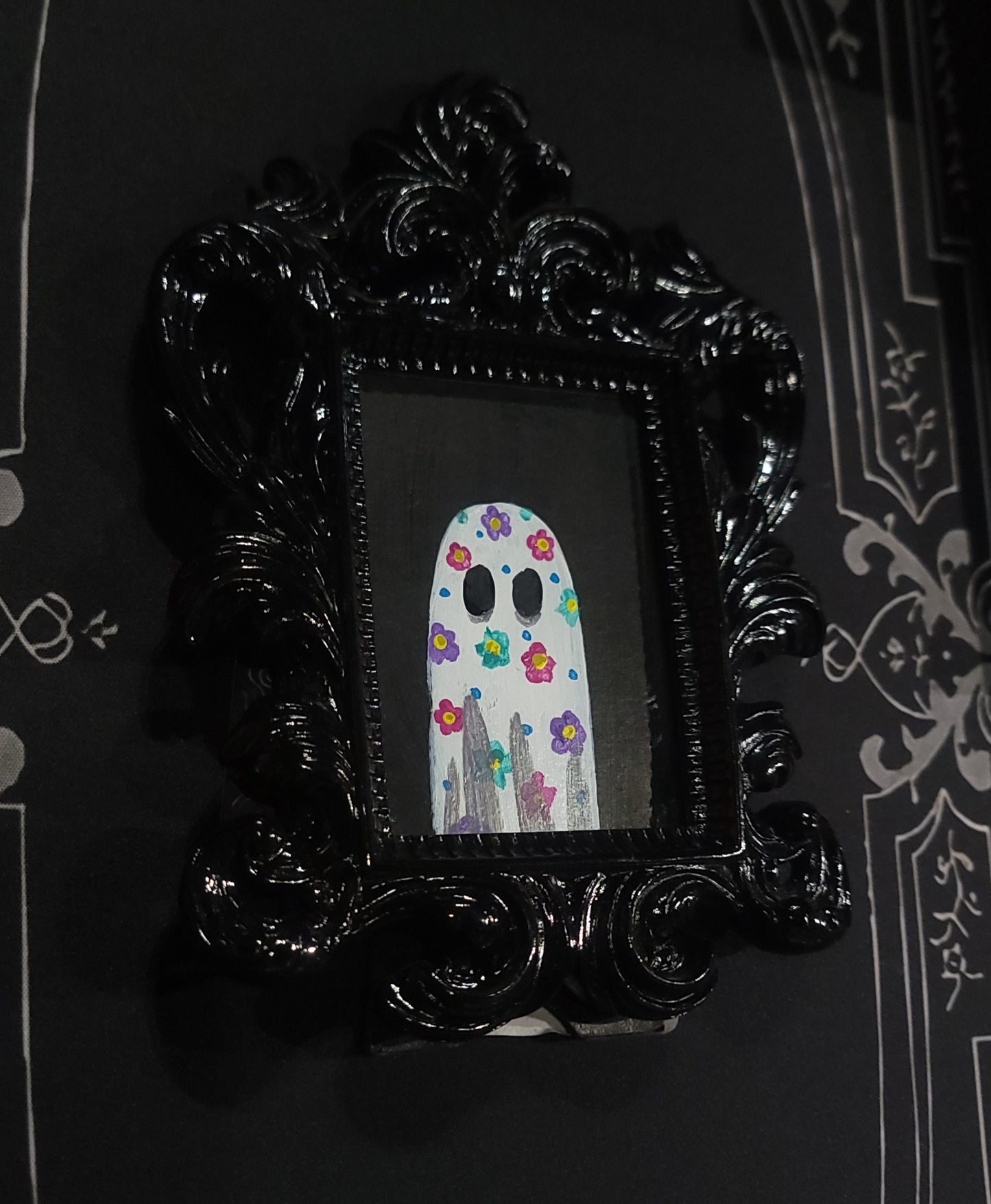 Handmade Mini Ghost paintings by HKR