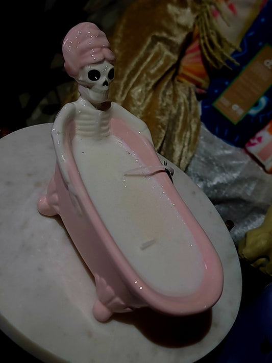 Boo-Tiful Skeleton Bathing Beauty Whimsigoth Candle