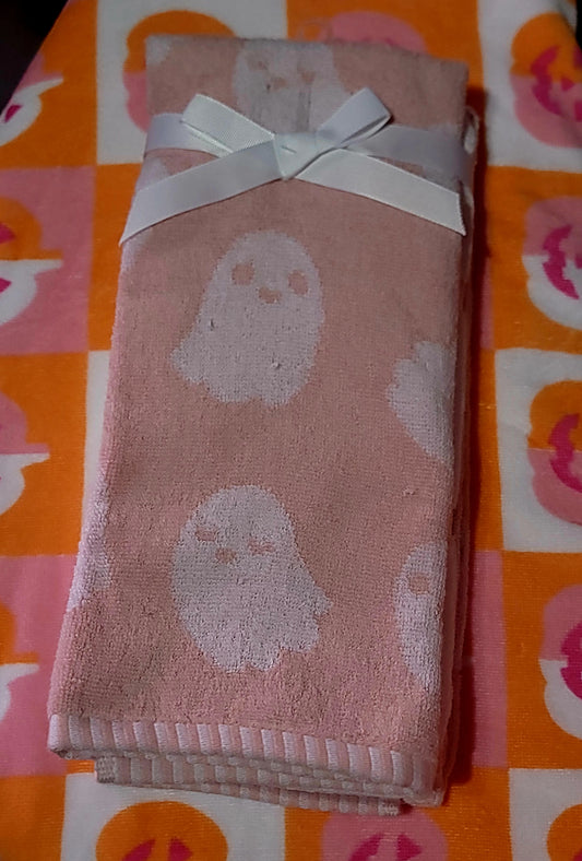 Pink Ghost Summerween Kitchen Towels Set of 3