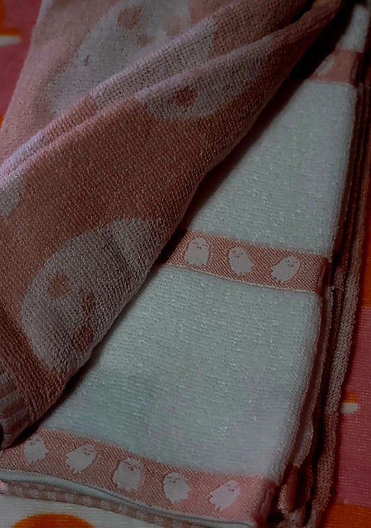 Pink Ghost Summerween Kitchen Towels Set of 3