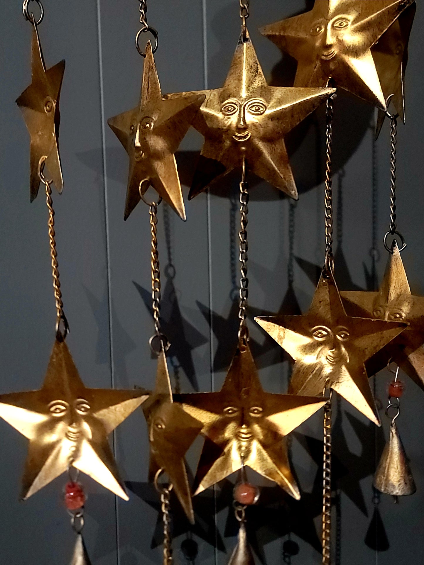 Sun, Moon and stars metal hanging wall art