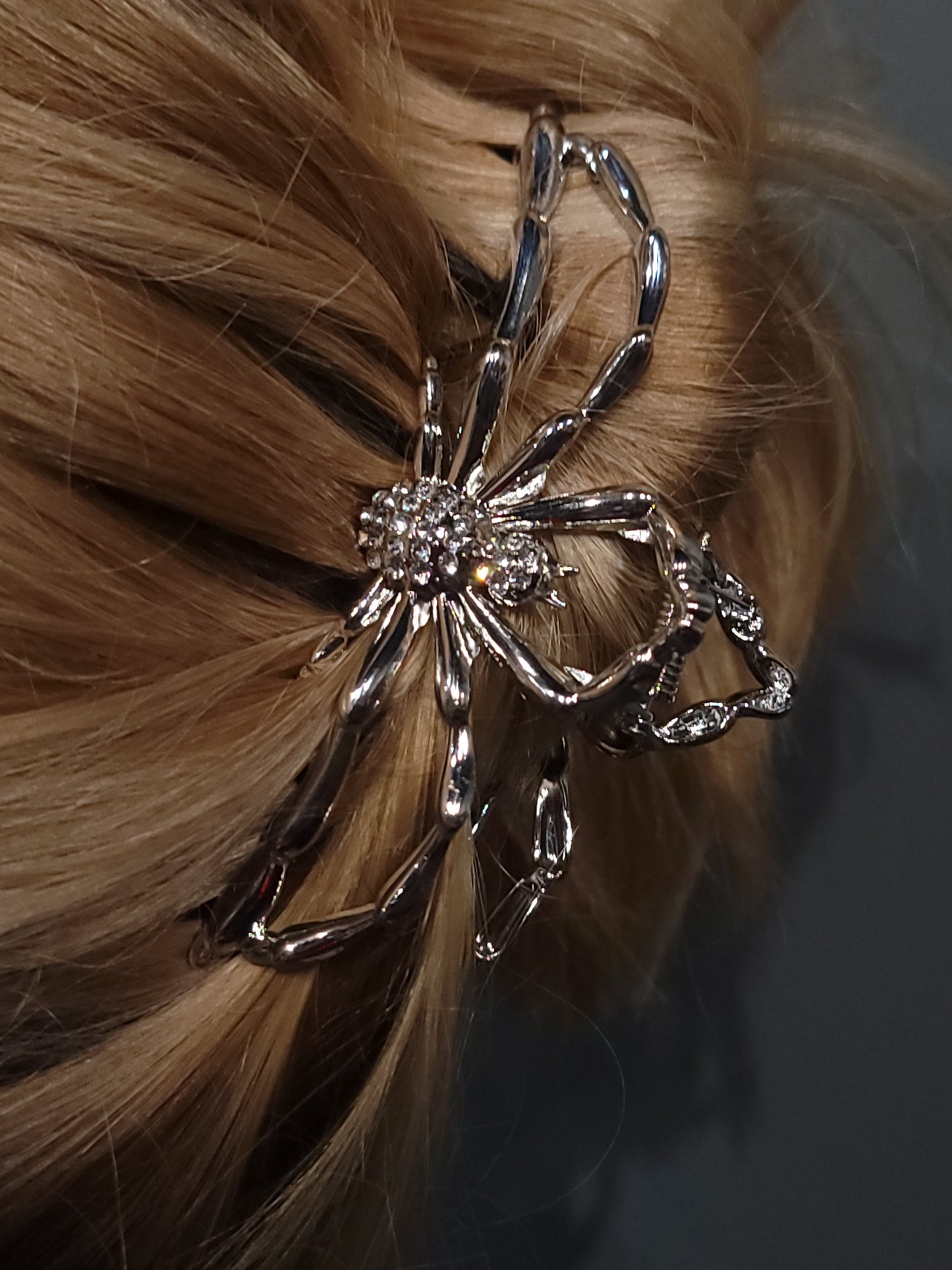 Sparkly Gem Spider Hair Clip