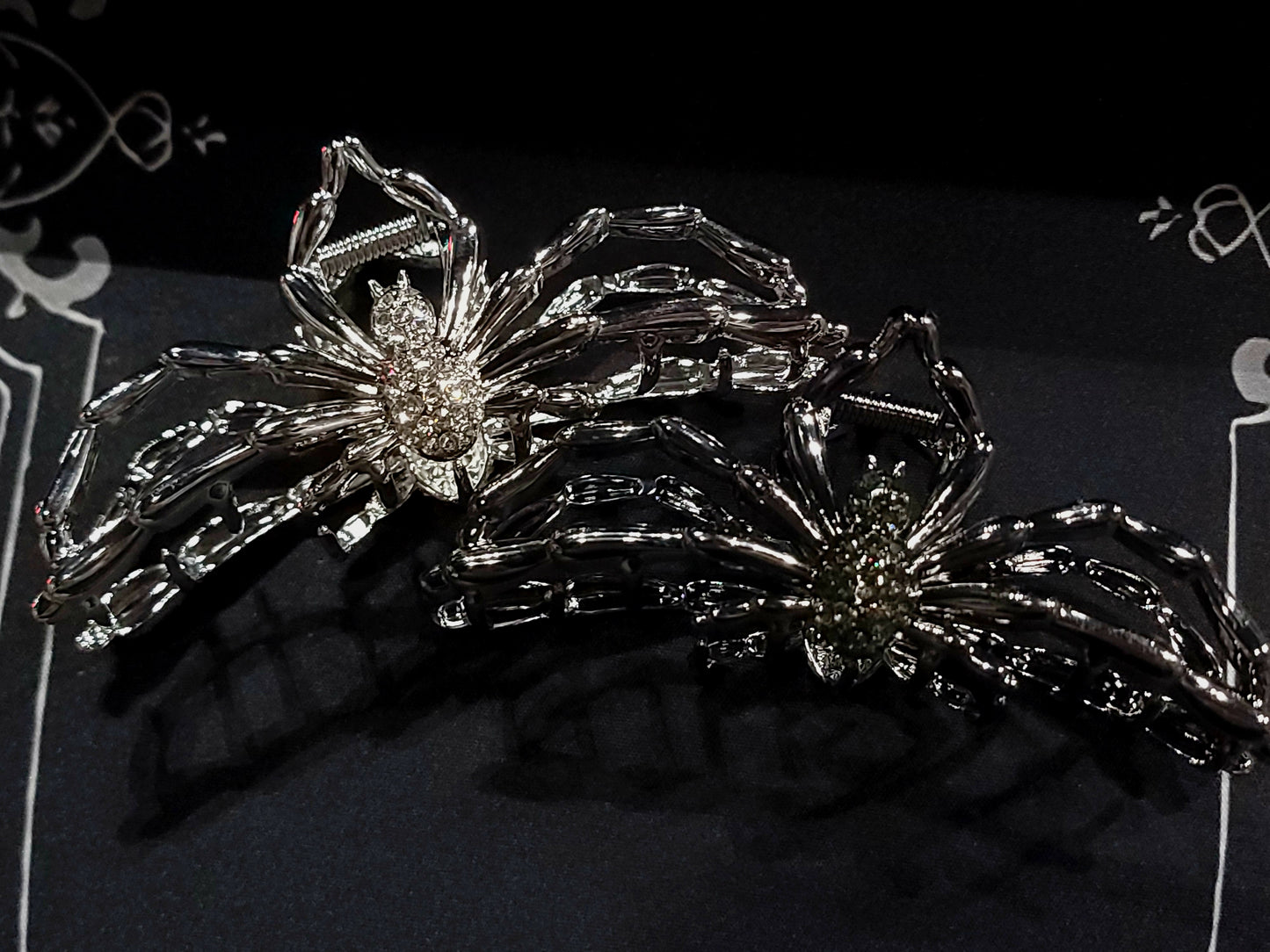 Sparkly Gem Spider Hair Clip