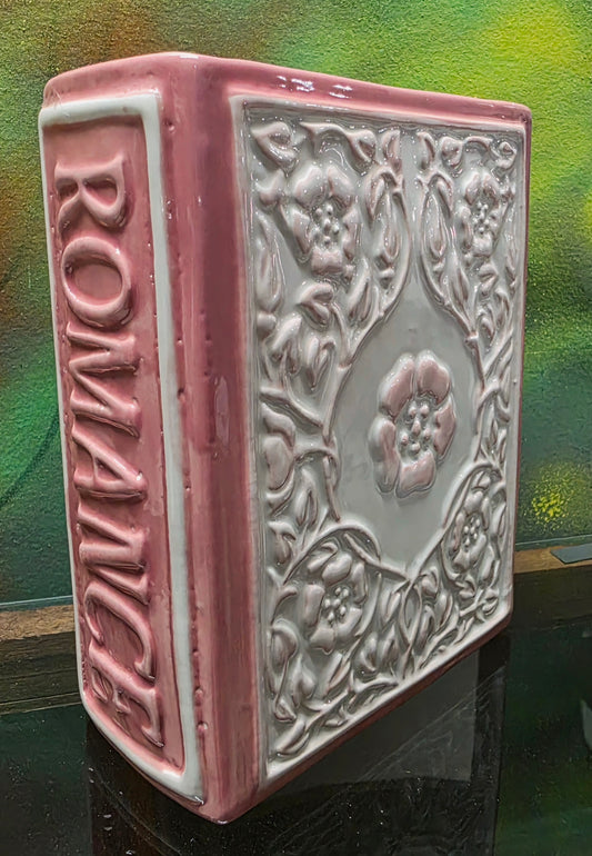 Large Book Shaped Vase, Romance Floral