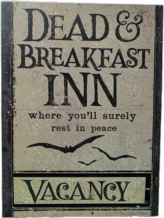 DEAD and Breakfast Vacancy/no Vacancy Wood Sign
