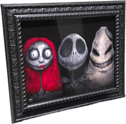 Nightmare Before Christmas Sally, Jack, Oogie 11" x 14" Framed Print