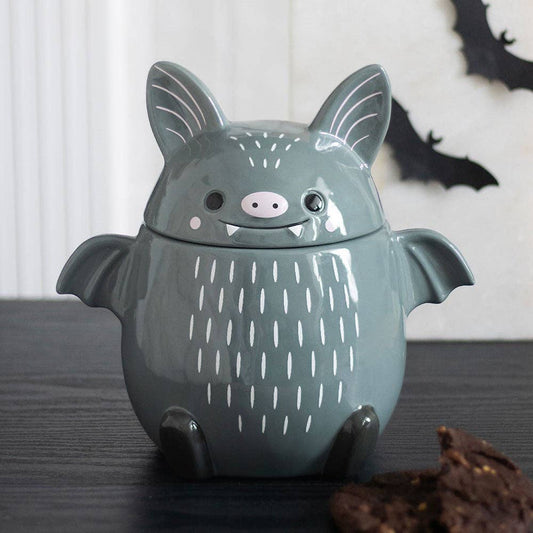 Cute Bat Halloween Cookie Jar
