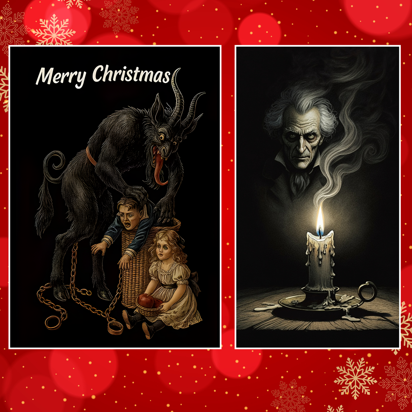 Gothmas Creepmas Christmas Krampus Scrooge Greeting Card