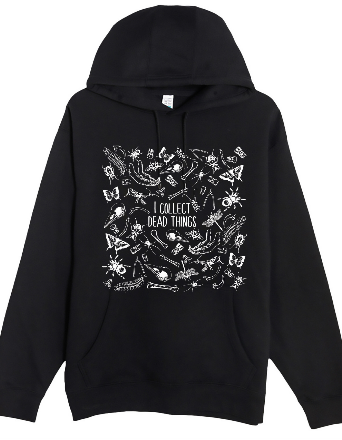 I collect DEAD THINGS Custom Black Hoodie Sweatshirt Pullover insects