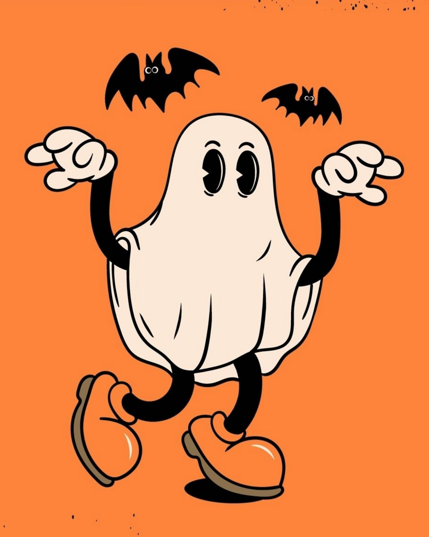 Vintage Halloween Creepy Cute Characters Canvas Print