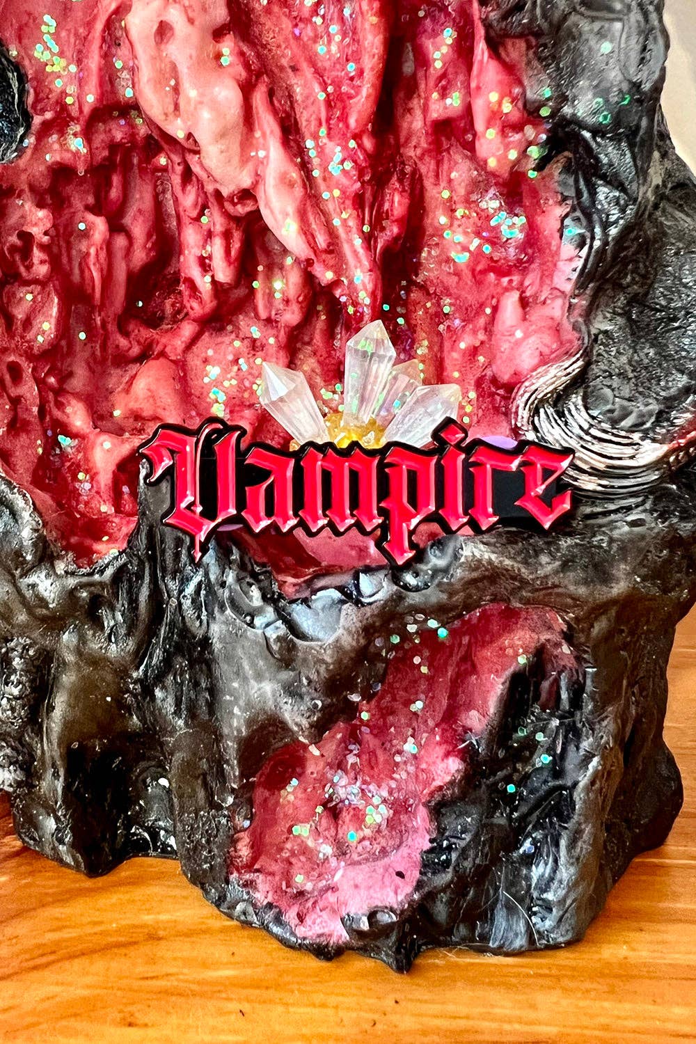 Vampire Enamel Pin Goth Blood Red