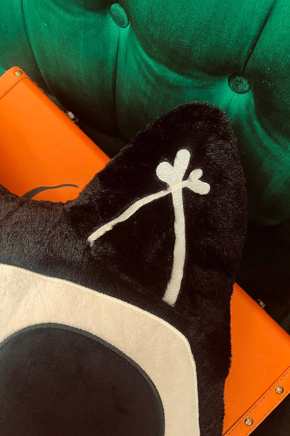 Skelekitty Cat Kitten Skeleton Throw Pillow Holiday