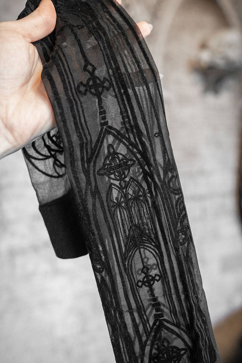Gothic Cathedral Thigh High Tights Stockings