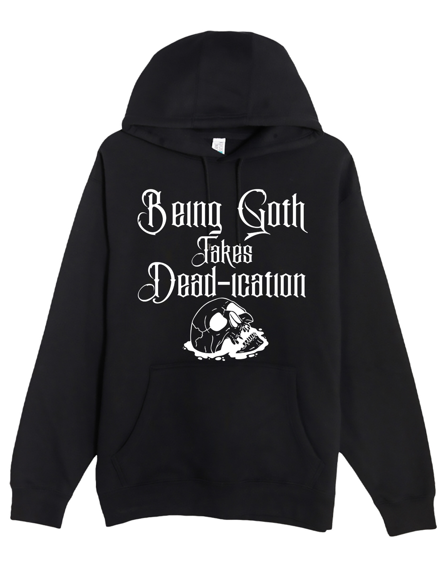 Goth De@d -ication Custom Black Hoodie Sweatshirt Pullover