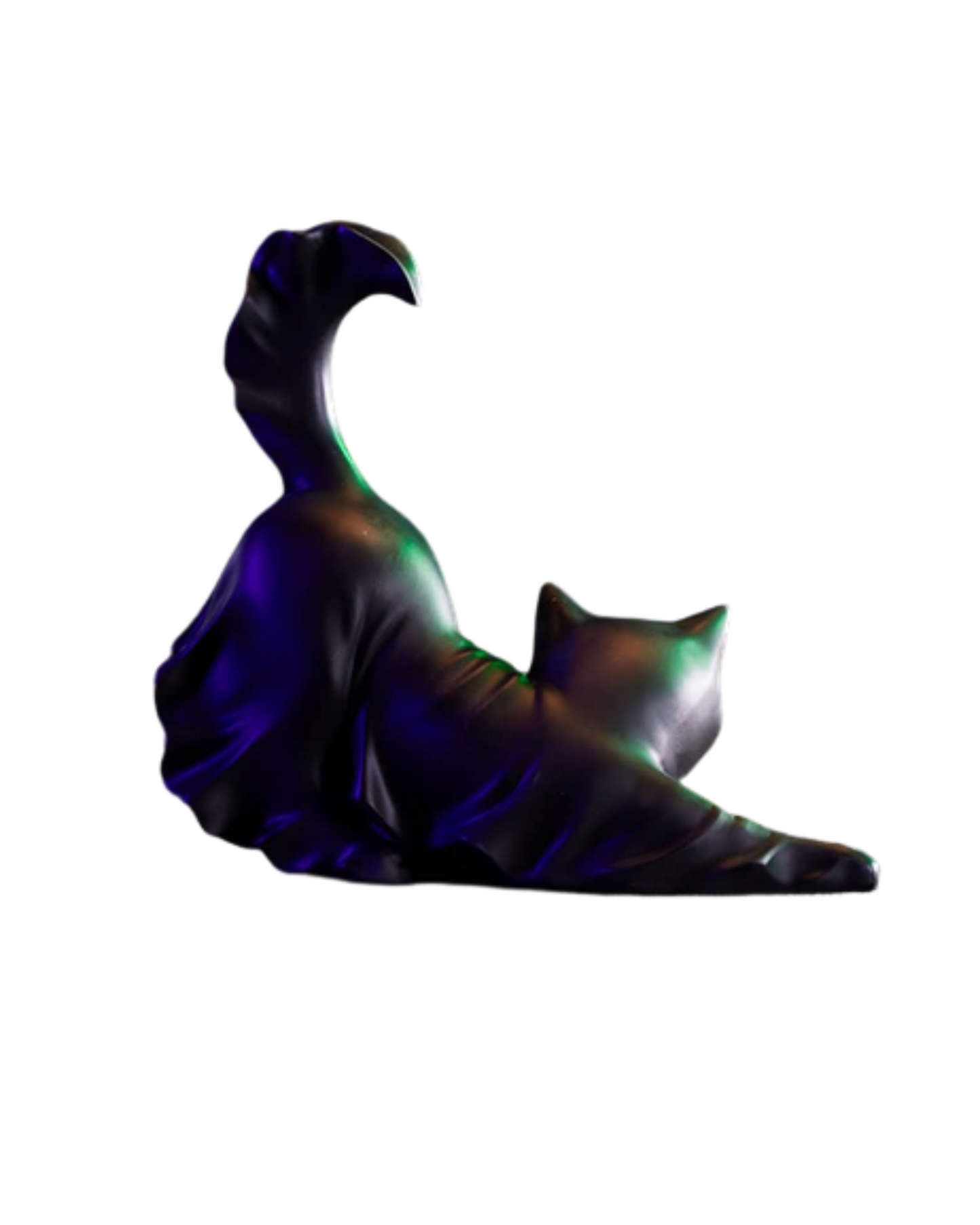 Large Black Cat Ghost Figurine Halloween Ghost