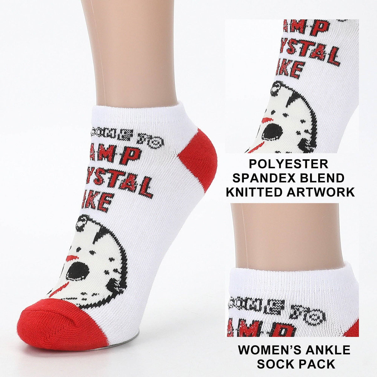Friday the 13th Jason Voorhees Women's Ankle Socks, 5-Pair Set