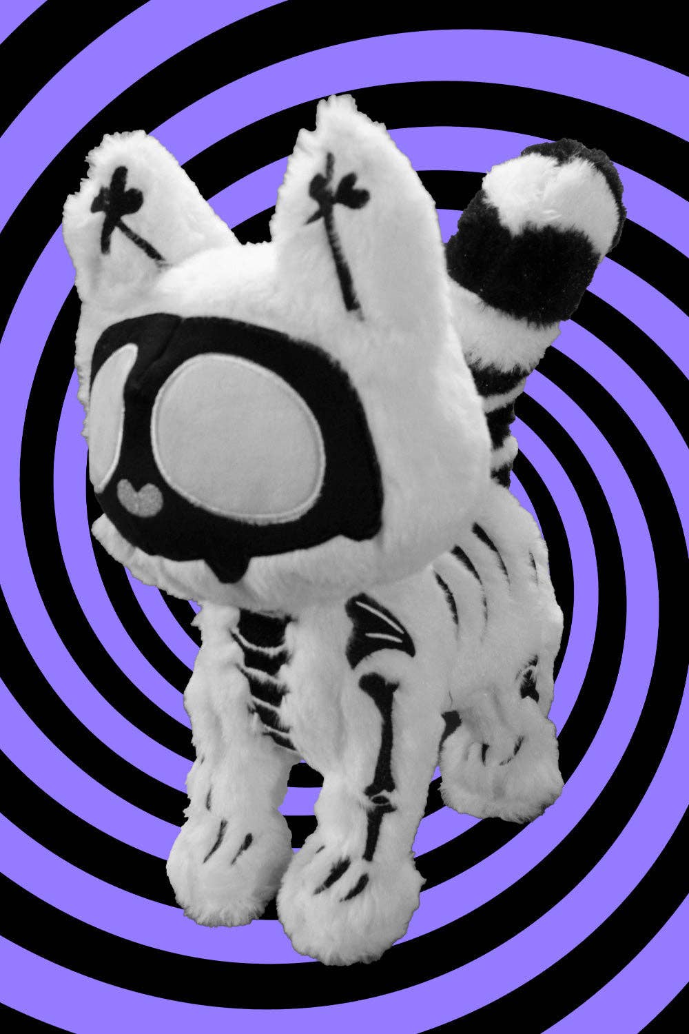 Ghost Kitty Plush Toy Skeleton Cat Gothic