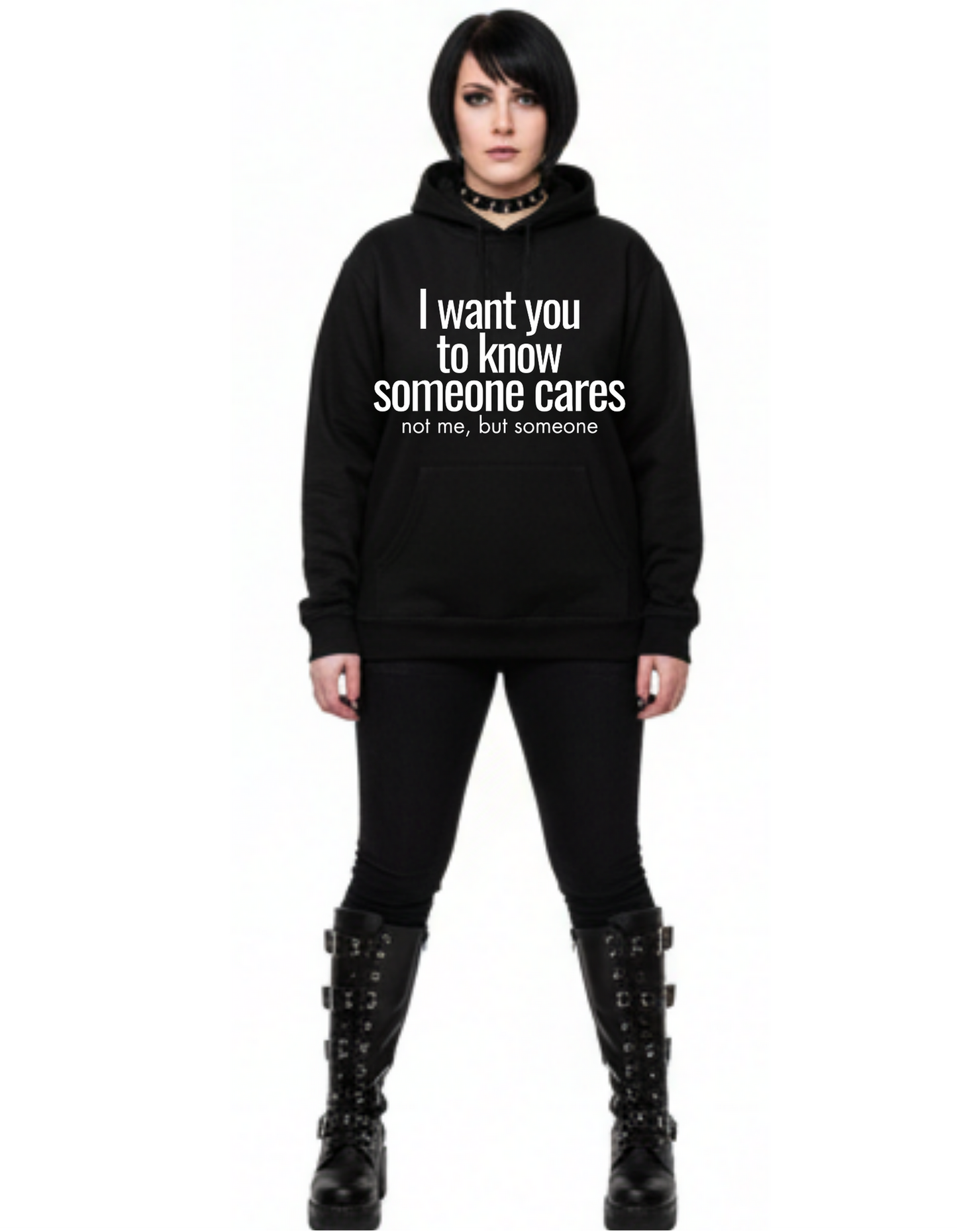 Someone who cares Custom Black Hoodie Sweatshirt Pullover