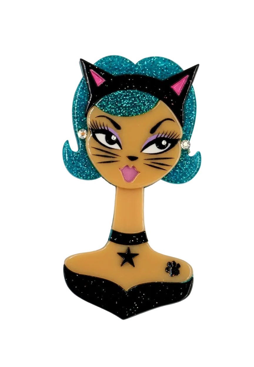 Cat's Meow Spooky Doll Brooch