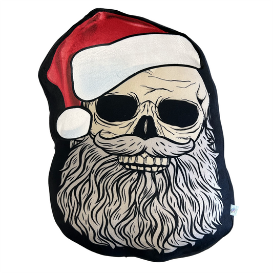 Creepmas Pillow, Halloween, Holiday - Skeleton Santa