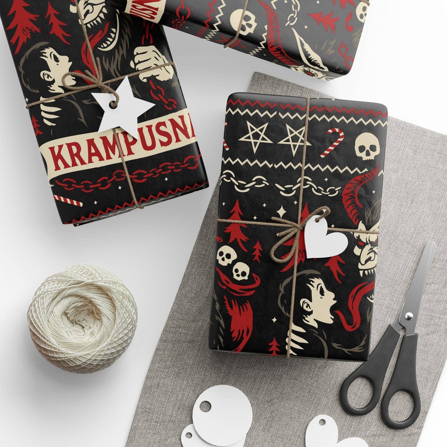 Christmas Horror Krampusnacht Gift Wrapping Paper Roll