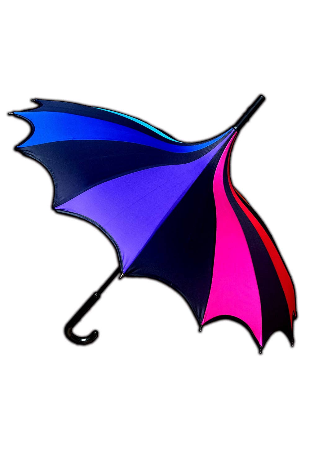Rainbow Batwing Pagoda Umbrella Goth