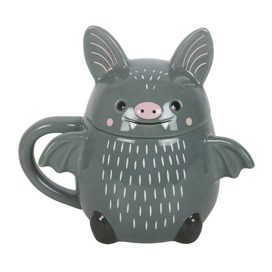 Cute Bat Halloween Lidded Mug