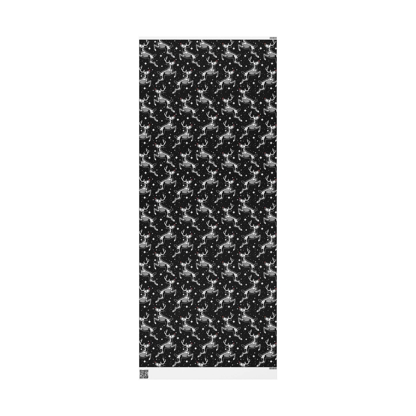 Dead Nose Skeleton Reindeer Gift Wrapping Paper Roll
