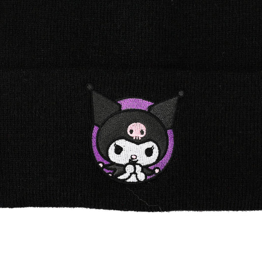Kuromi Embroidered Cuff Beanie