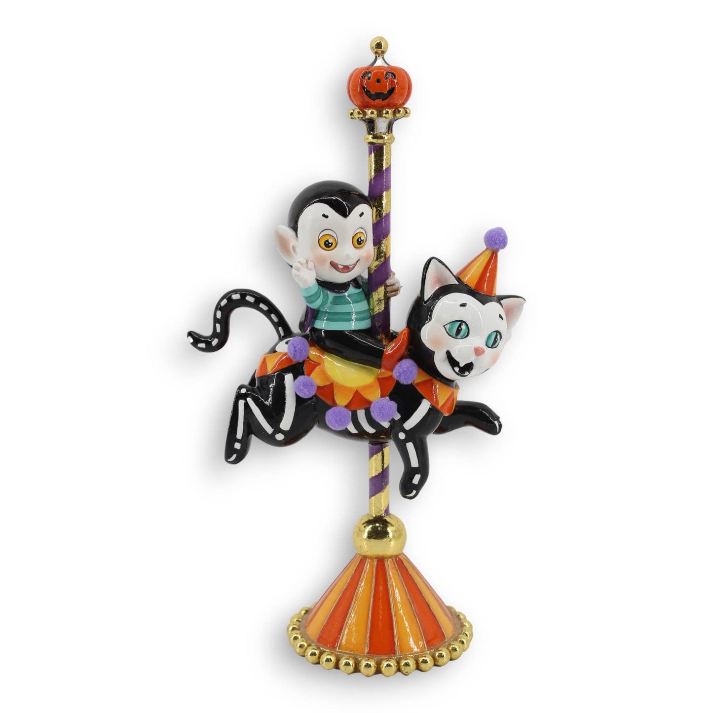 Vampire on Cat Carousel — December Diamonds Gothic Statue