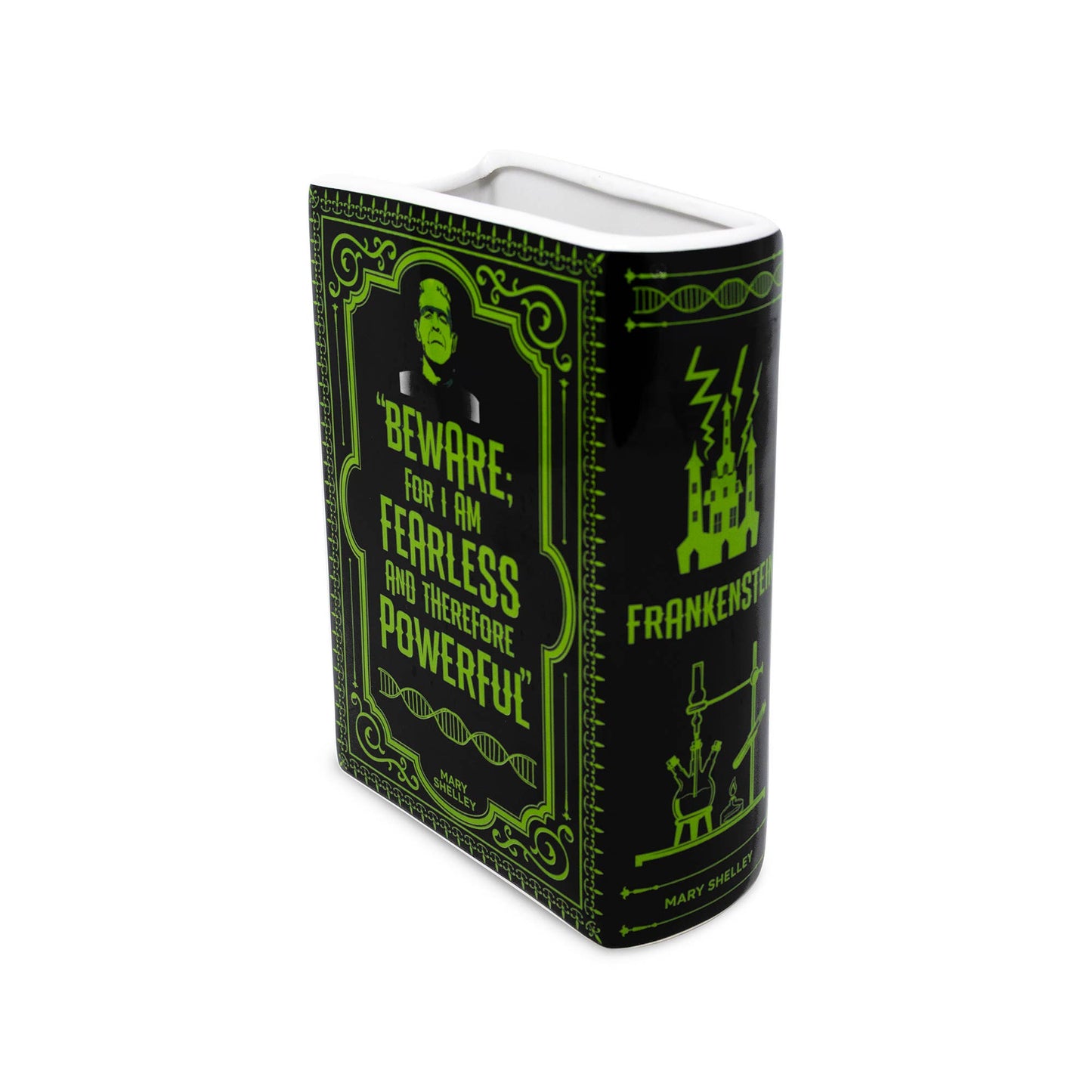Large Book Shaped Vase, Frankenstein, Goth, Horror, Movie