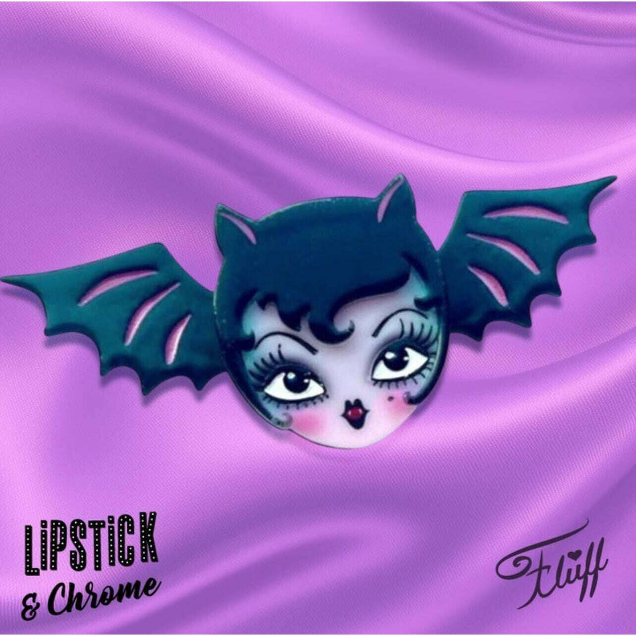 Lily the Vamp Brooch by Miss Fluff x Lipstick & Chrome